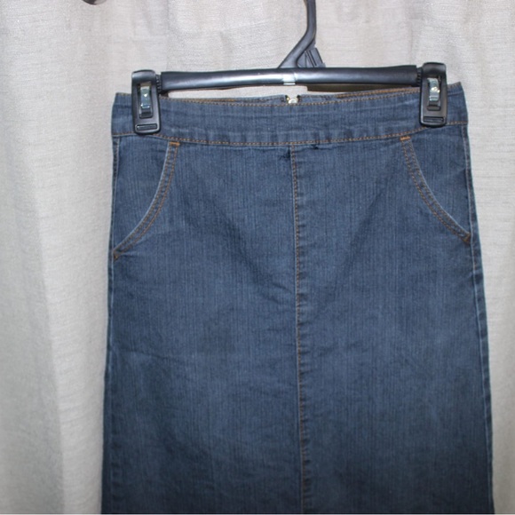 Long, Modest Dark Denim Rockids/ Rock Kids  Skirt - Picture 2 of 6